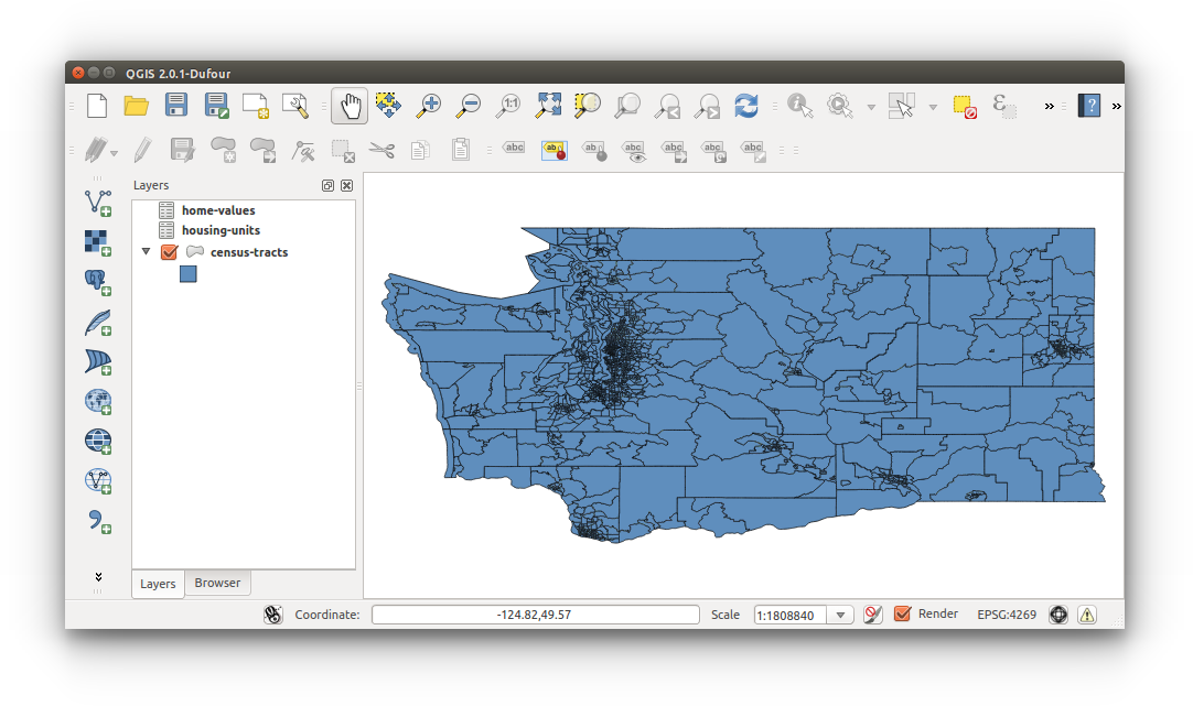 Spatial Data Carpentry: Census Join - Workspace