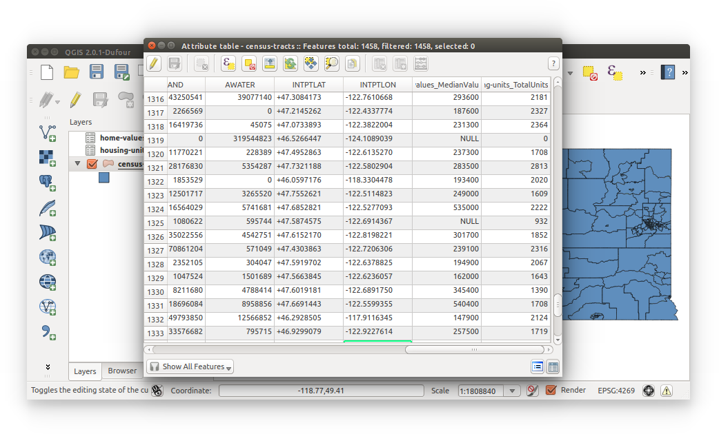 Spatial Data Carpentry: Census Join - viewing joined data