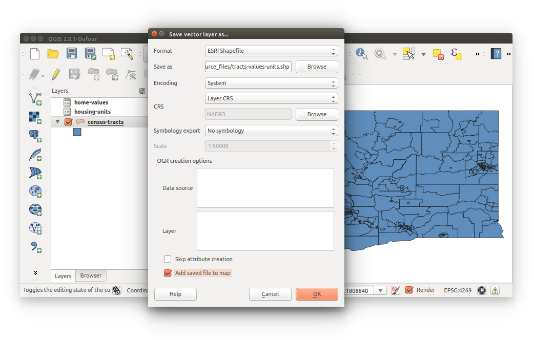 Spatial Data Carpentry: Census Join - save shapefile