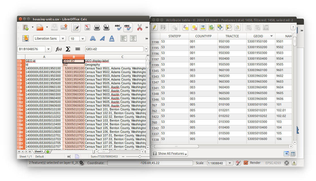 Spatial Data Carpentry: Census Join - Locate similar columns