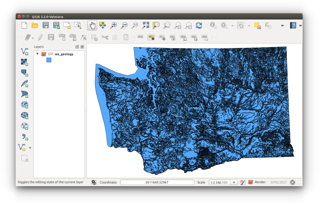 QGIS: Add geology vector layer into map view