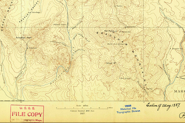 Spatial Data Carpentry: USGS Topo topographic quadrangle map