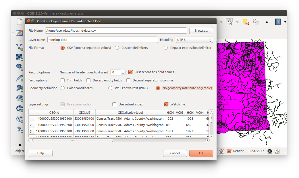 Spatial Data Carpentry: Vector Analysis - add Census data